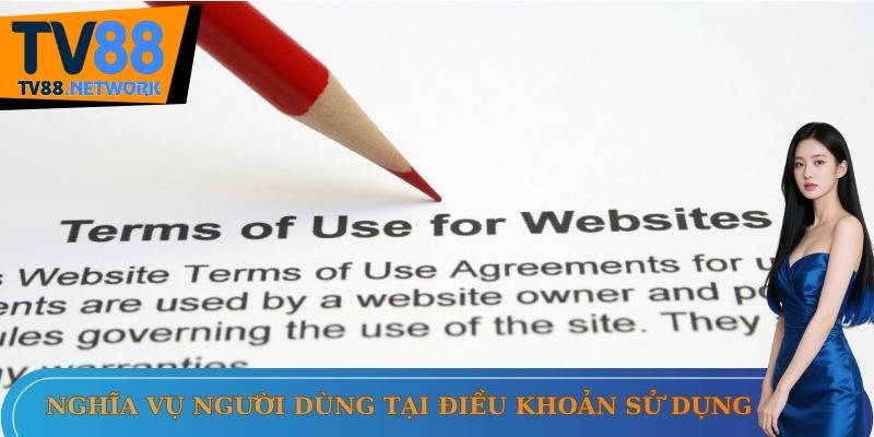 Nghĩa vụ người dùng tại điều khoản sử dụng